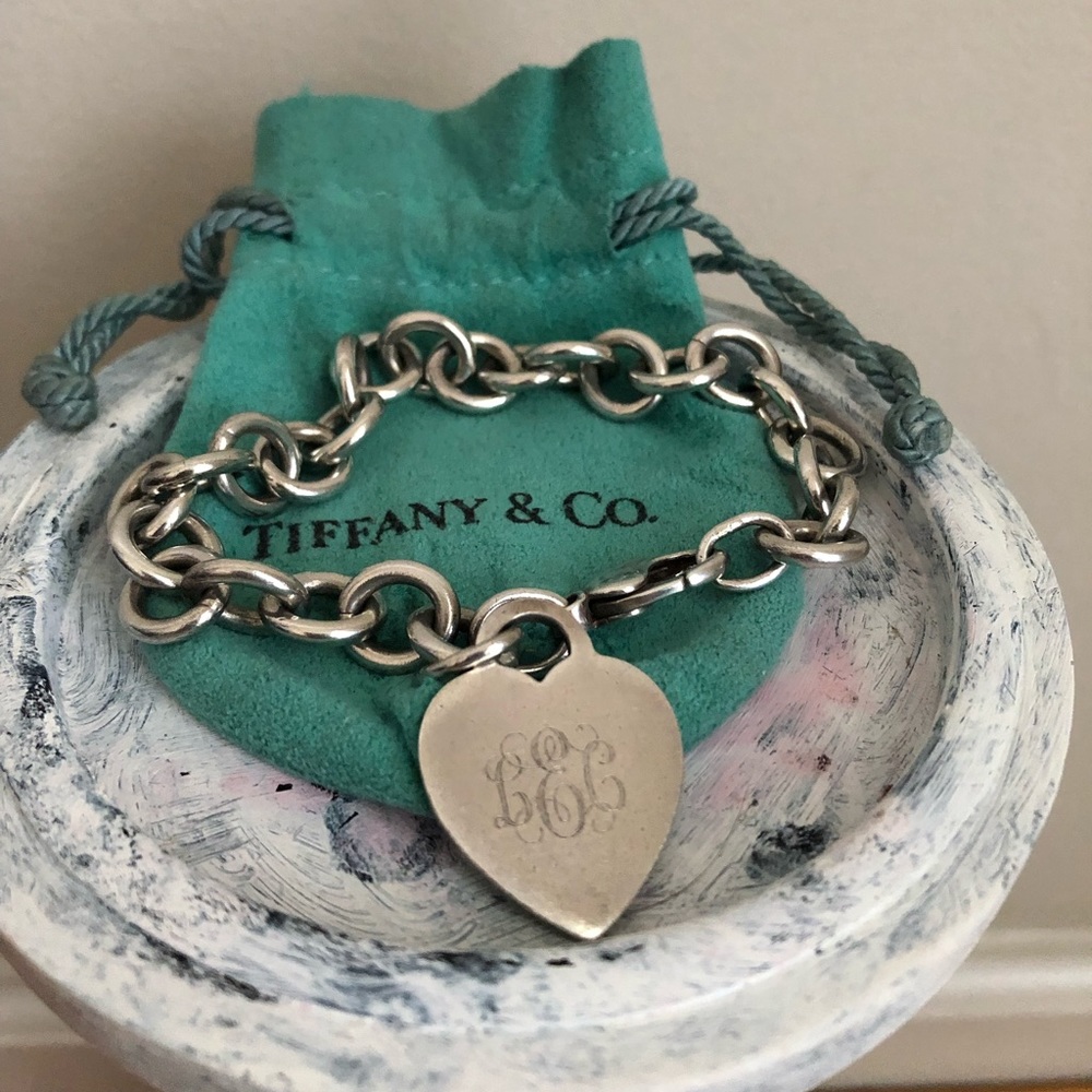 Authentic Tiffany & Co. Heart Tag Chain Bracelet